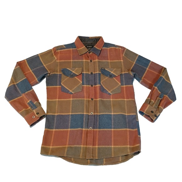 Brixton Other - Brixton Shirt‎ Mens Size M Brown Plaid Flannel Button Up Long Sleeve Casual Soft